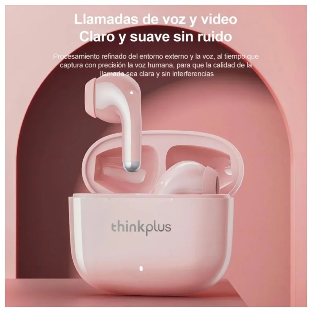 AUDIFONOS BLUETOOTH LENOVO LP40 PRO ROSADO + PARLANTE BLUETOOH LENOVO K3 PRO - 2