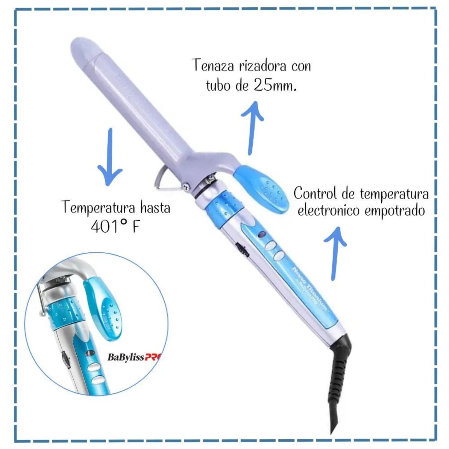 RIZADOR DE CABELLO BABYLISS PRO NANO TITANIUM 25 MM BABNT100SPE - 2