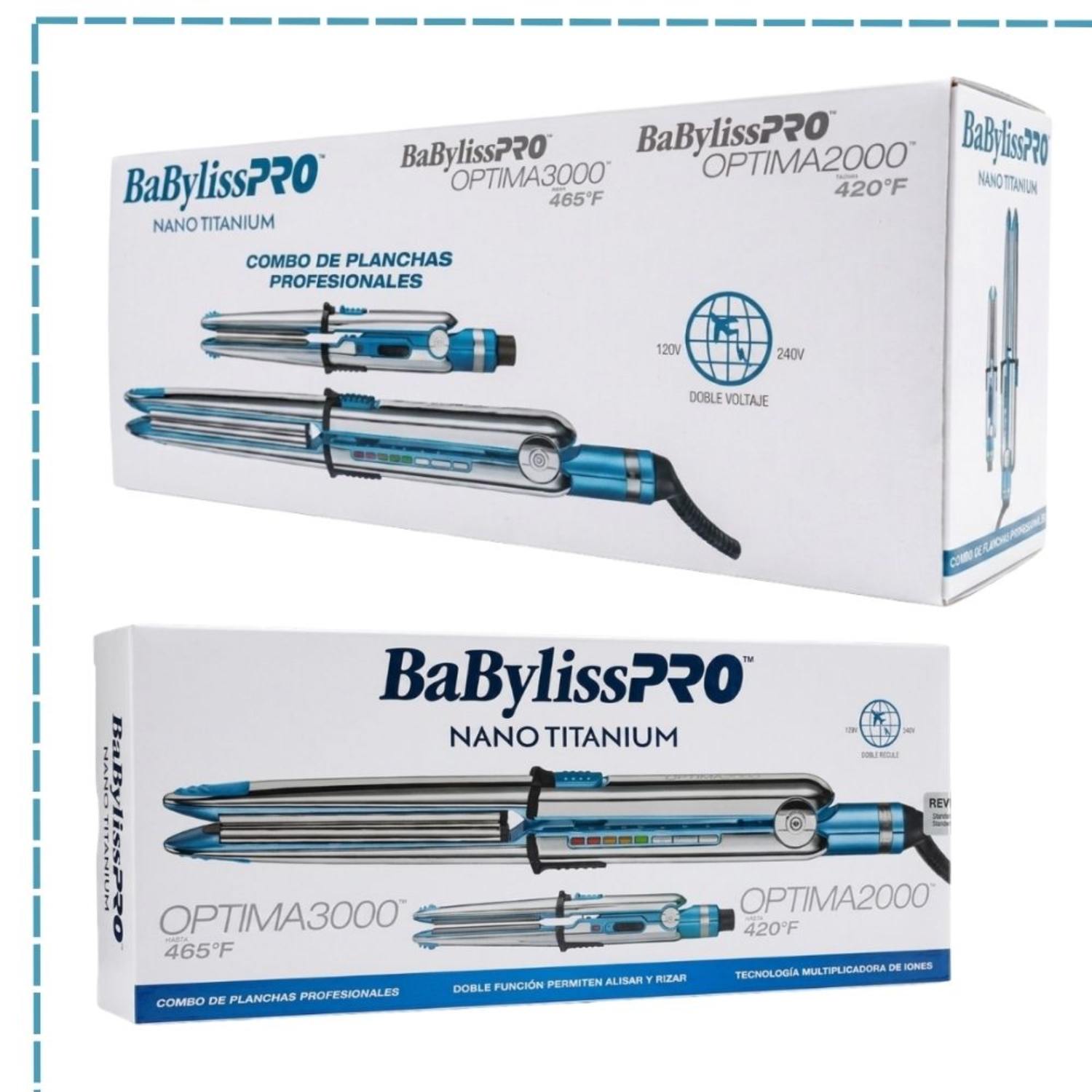 COMBO PLANCHAS PROFESIONALES PRO ÓPTIMA 2000 Y ÓPTIMA 3000 BABYLISSPRO - 3