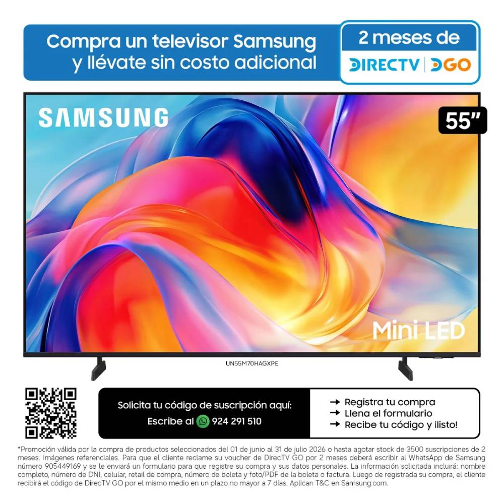 TELEVISOR SAMSUNG 55'' MINI LED M70H VISION AI SMART TV 2026 UN55M70HAGXPE - 4