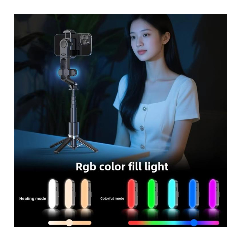 SELFIE STICK ESTABILIZADOR MULTIFUNCIONAL CON CONTROL BLUETOOTH Y LUCES LED RGB 102 CM - 2