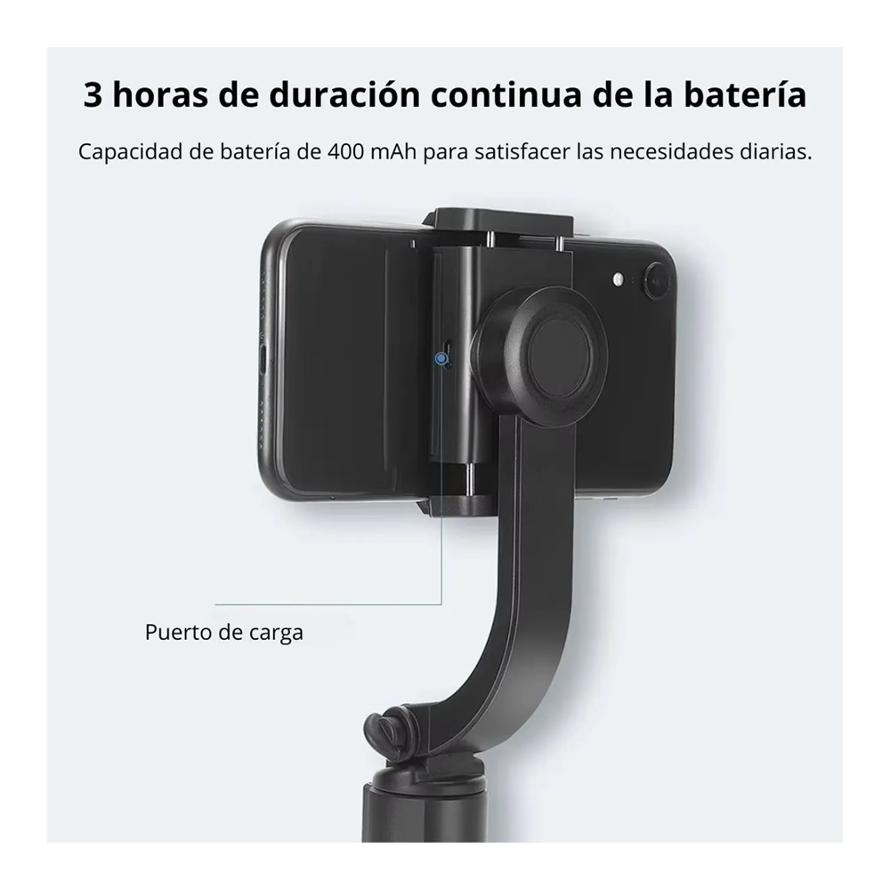 ESTABILIZADOR GIMBAL MULTIFUNCIONAL TRIPODE CON LUZ Y CONTROL BLUETOOTH 59 CM - 3