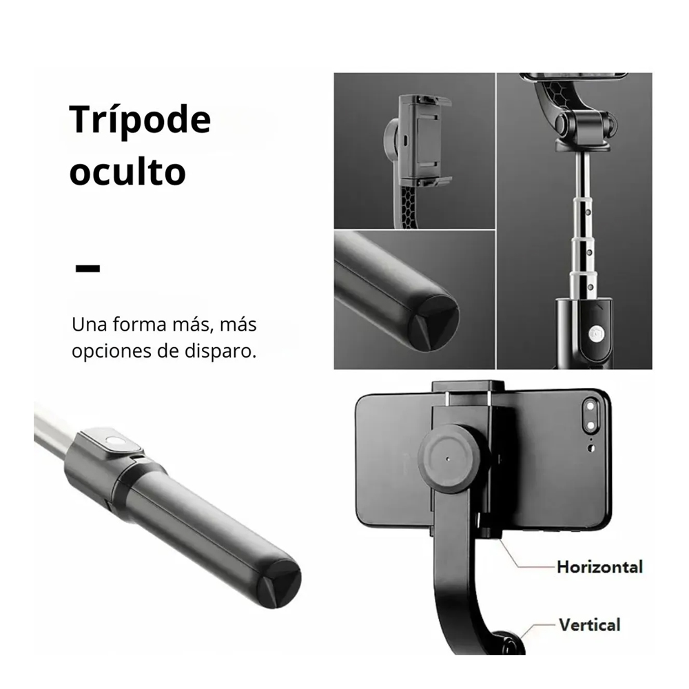 ESTABILIZADOR GIMBAL MULTIFUNCIONAL TRIPODE CON LUZ Y CONTROL BLUETOOTH 59 CM - 5