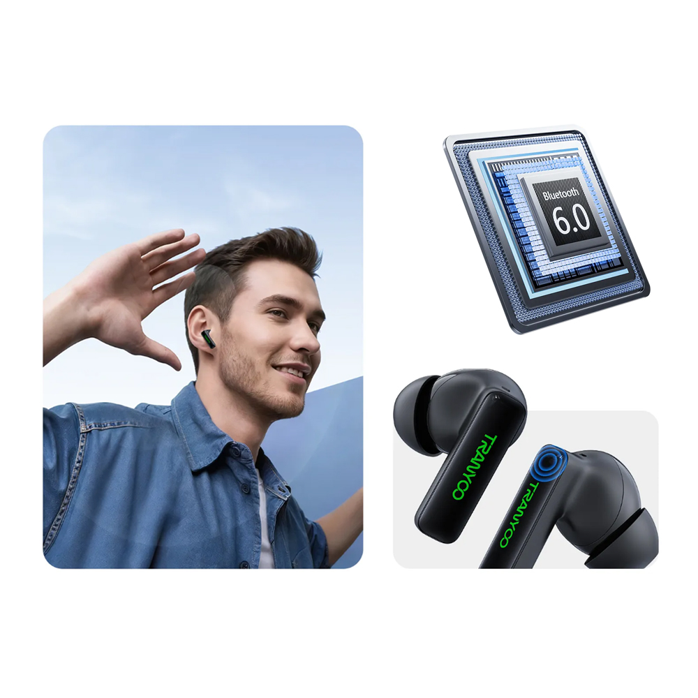 AUDÍFONOS BLUETOOTH TRANYOO T-M01 DE GOMA | EXTRA BASS | SONIDO ENVOLVENTE - 6