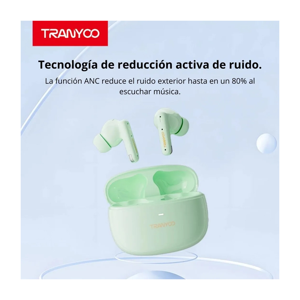 AUDÍFONOS BLUETOOTH TRANYOO T-M01 DE GOMA | EXTRA BASS | SONIDO ENVOLVENTE - 7