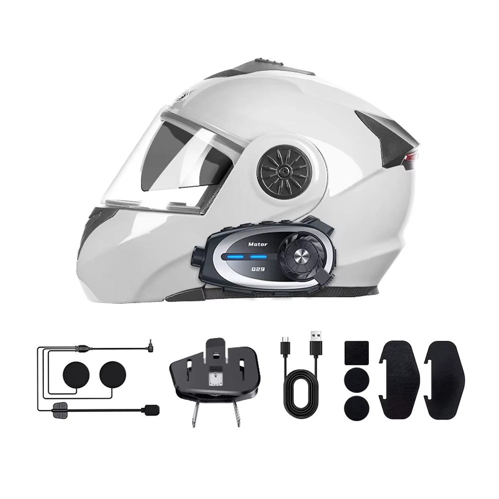 CÁMARA PARA CASCO MOTO BLUETOOTH 5.4 INTERCOMUNICADOR HD 1080P IPX6 - 10