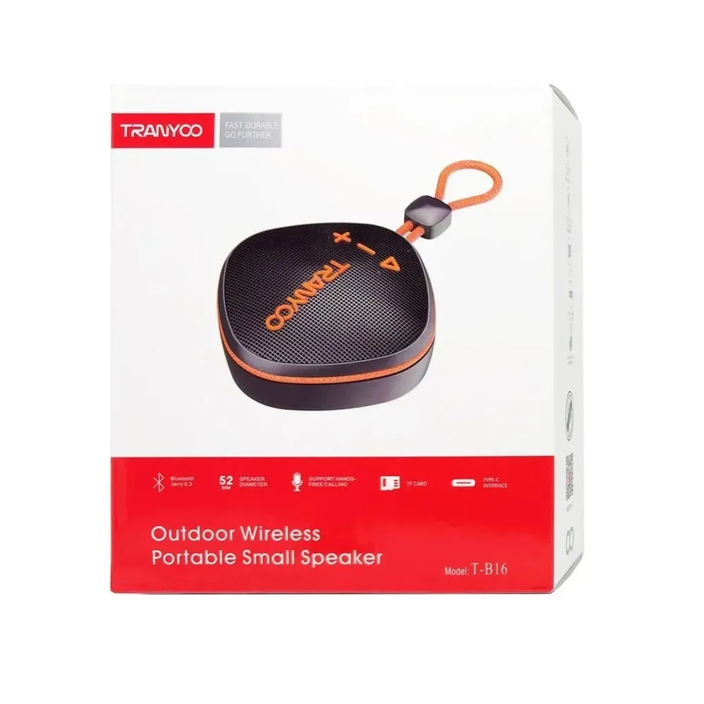 PARLANTE PARA MOTO BICI BLUETOOTH 5.3 TRANYOO T-B16 SPEAKER 5W TARJETA TF Y FM - 9