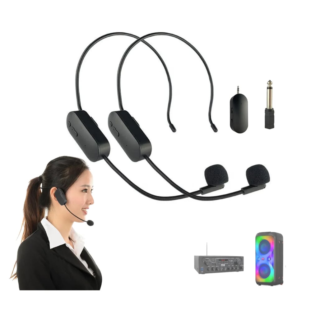 MICROFONO INALAMBRICO RECARGABLE VINCHA REMOVIBLE PC PARLANTE EQUIPOS - 1
