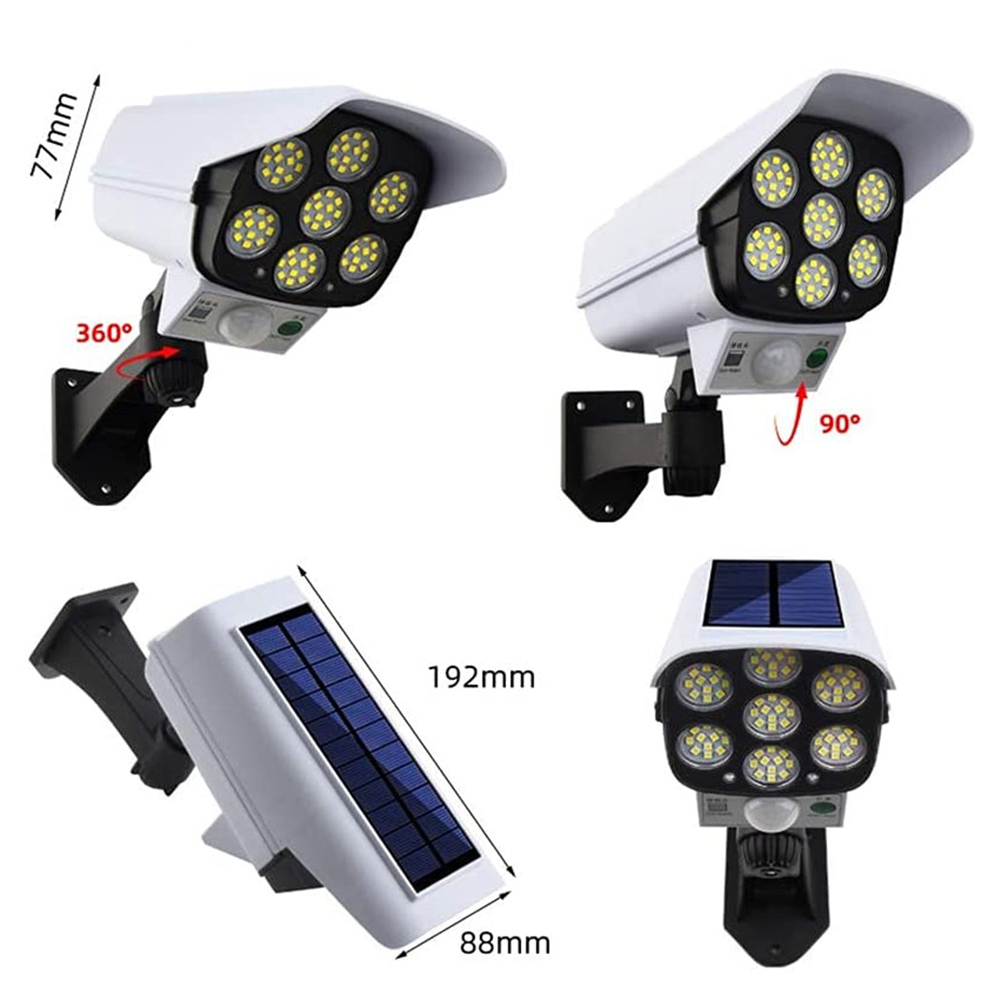 LÁMPARA SOLAR CON SENSOR DE MOVIMIENTO FORMA DE CÁMARA DE SEGURIDAD - 2