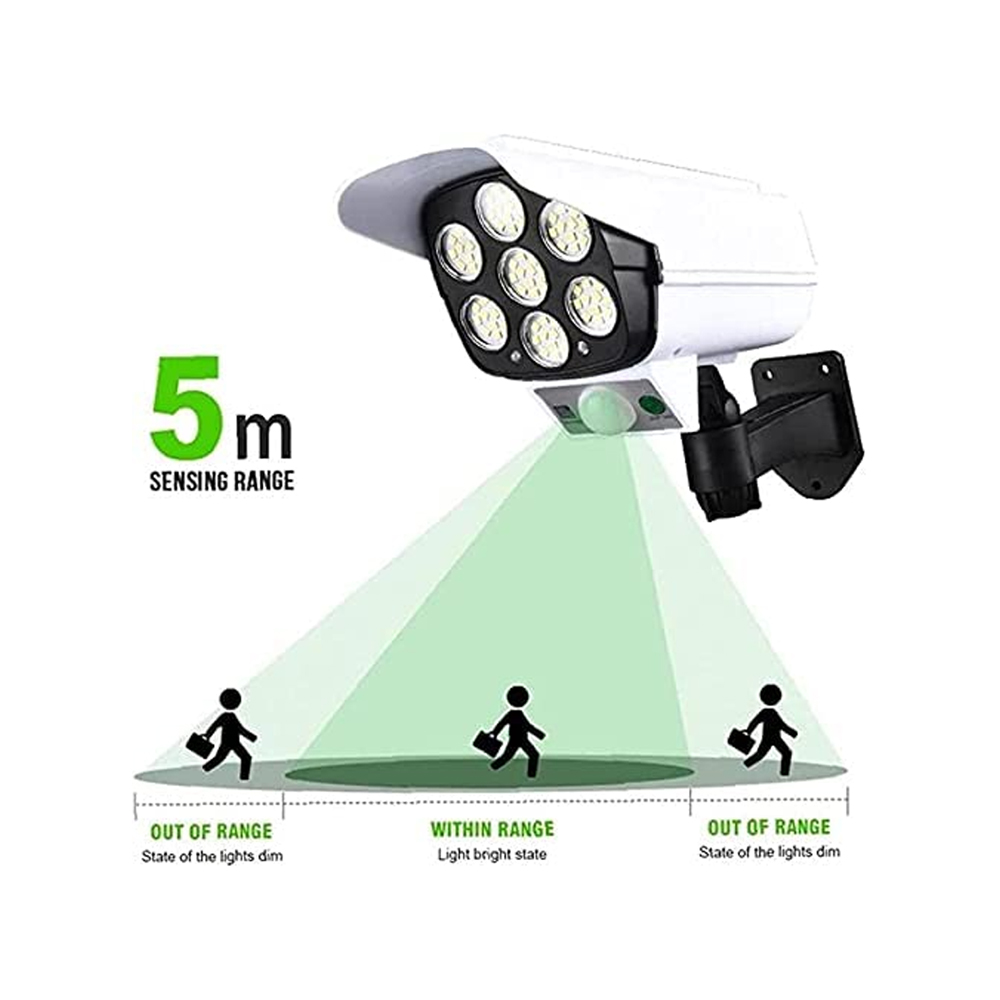LÁMPARA SOLAR CON SENSOR DE MOVIMIENTO FORMA DE CÁMARA DE SEGURIDAD - 3