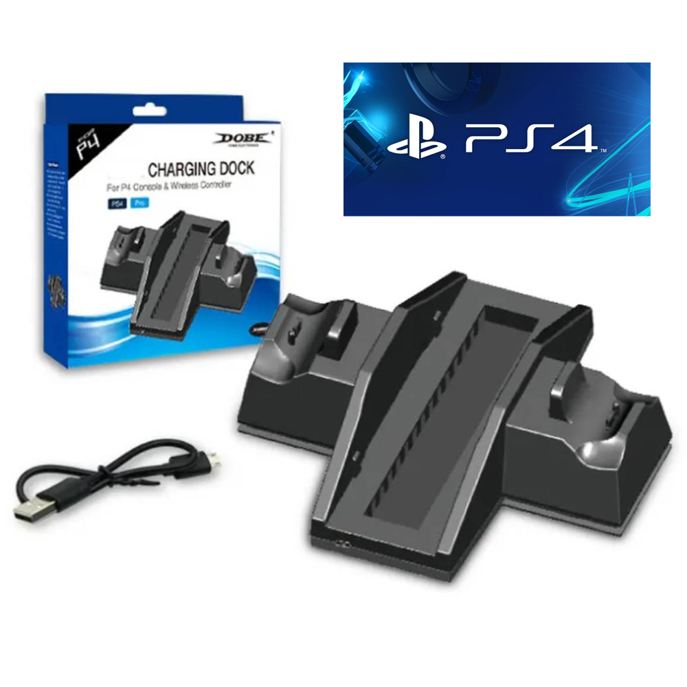 BASE DE CARGA SOPORTE DE CONSOLA Y VENTILADOR PARA PLAY STATION 4 PS4 - 8