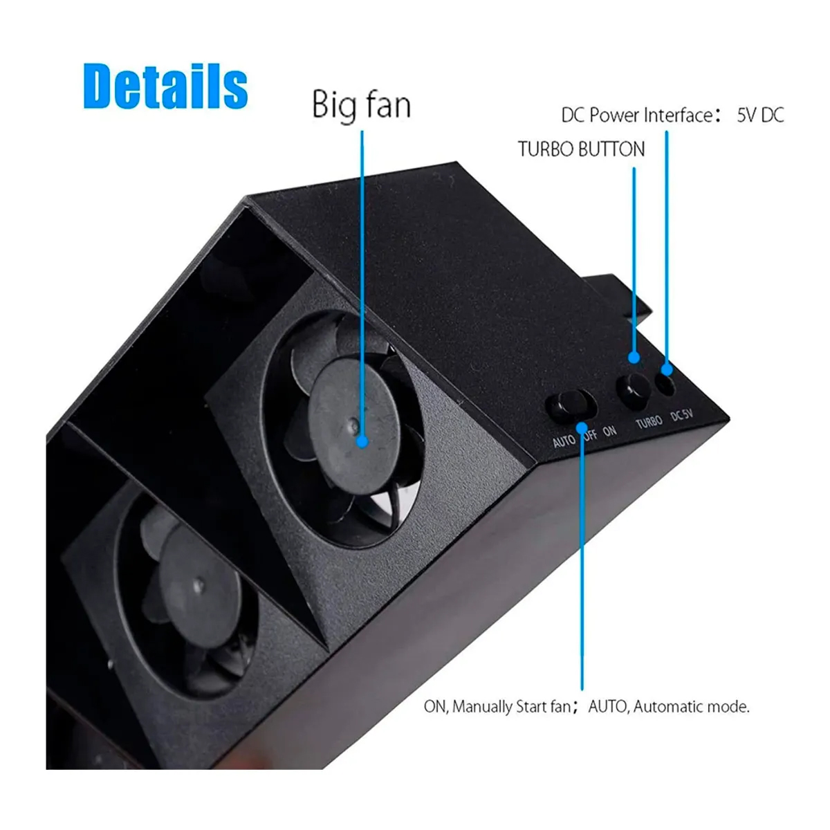 VENTILADOR ENFRIADOR PARA PLAYSTATION 4 FAT ENFRIADOR 5 VENTILADORES - COOLER PS4 FAT - 2