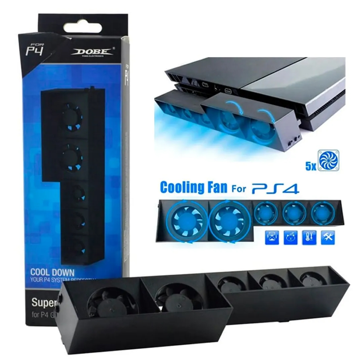 VENTILADOR ENFRIADOR PARA PLAYSTATION 4 FAT ENFRIADOR 5 VENTILADORES - COOLER PS4 FAT - 6