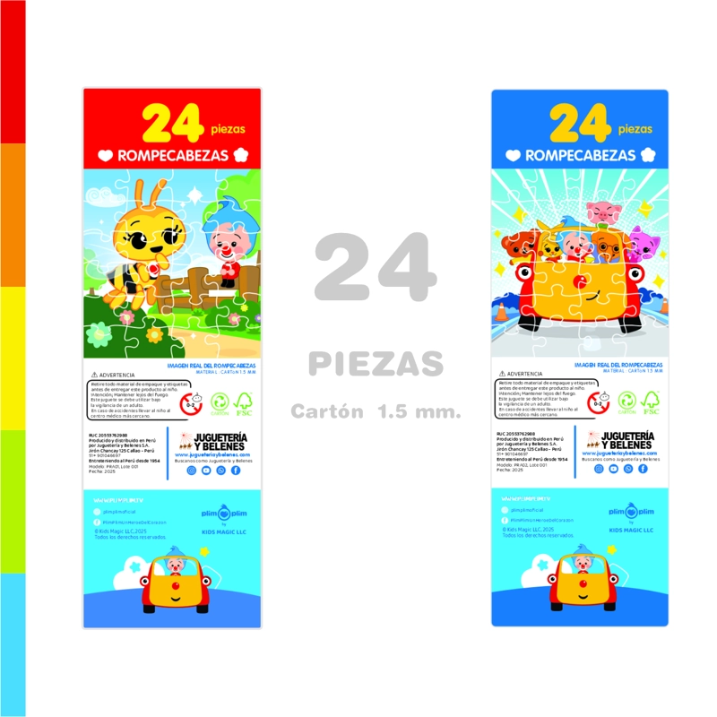 ROMPECABEZAS PACK DE PLIM PLIM - 3