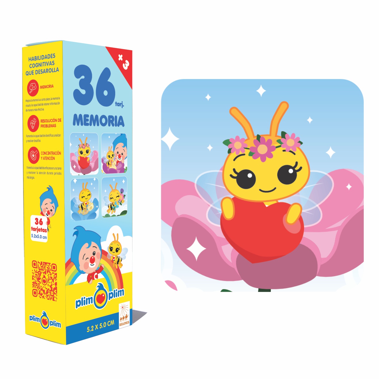 JUEGO DE MEMORIA ABEJITA CHIQUITITA PLIM PLIM - 1