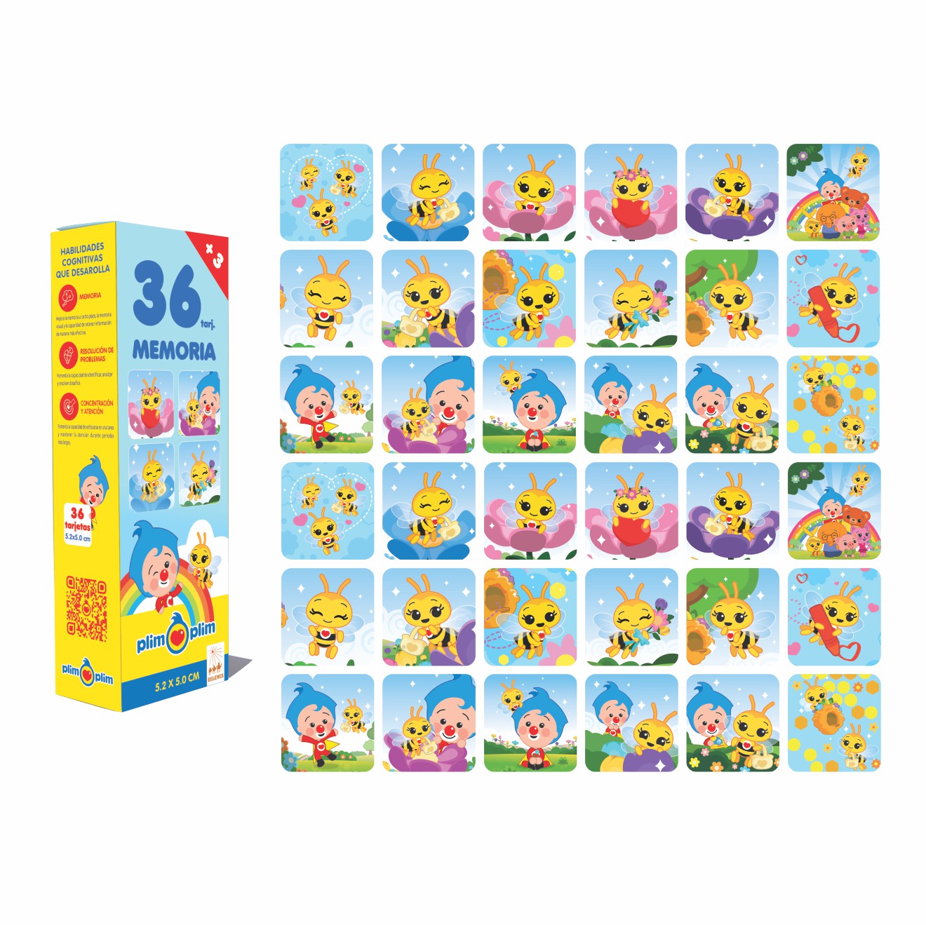 JUEGO DE MEMORIA ABEJITA CHIQUITITA PLIM PLIM - 2