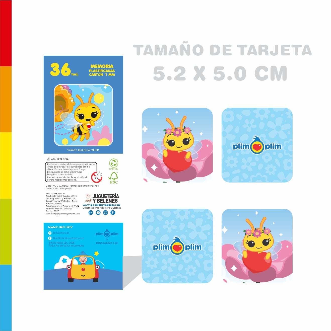 JUEGO DE MEMORIA ABEJITA CHIQUITITA PLIM PLIM - 3