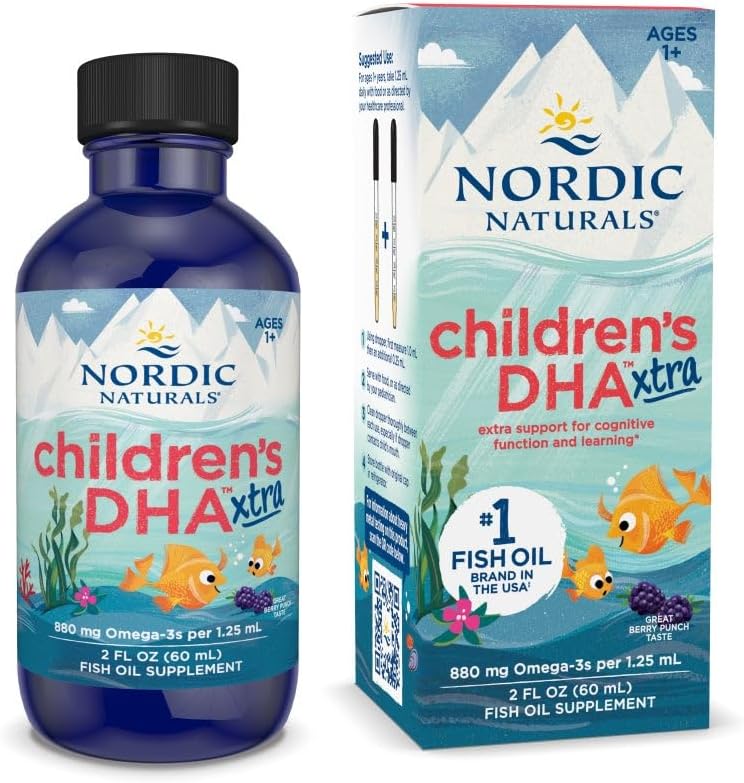 NORDIC NATURALS DHA XTRA PARA NIÑOS OMEGA 3 SABOR PONCHE DE BAYAS 2 OZ - 3