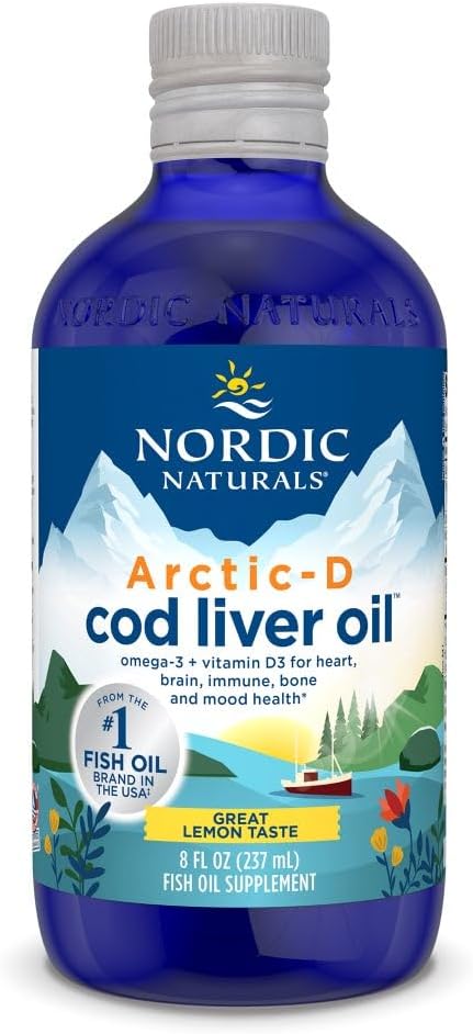 NORDIC NATURALS ARCTIC D ACEITE DE HIGADO DE BACALAO OMEGA 3 CON VITAMINA D3 LIMON 8 OZ - 2