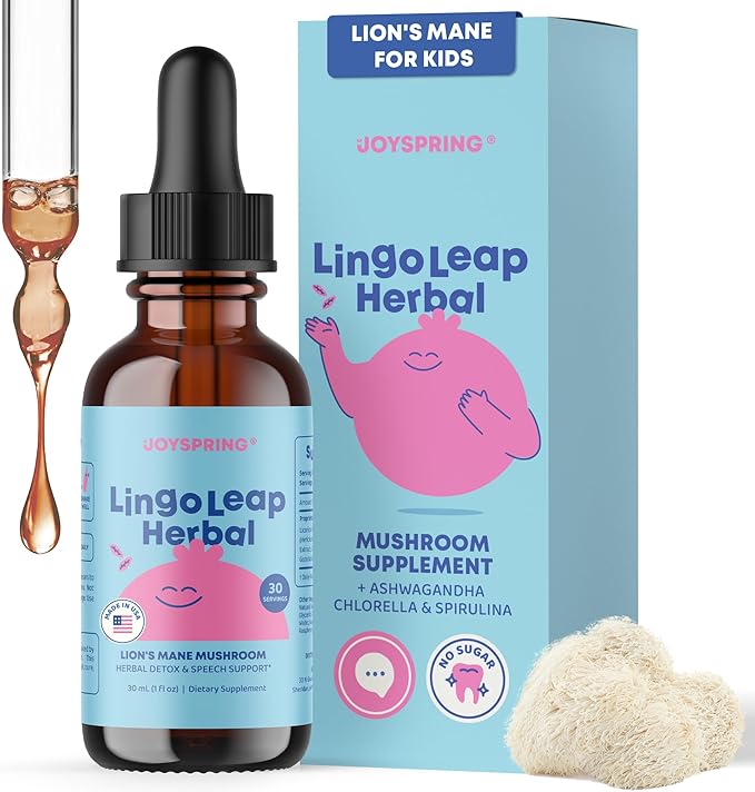 JOYSPRING MELENA DE LEON LIQUIDA PARA NIÑOS CON GOTU KOLA Y ASHWAGANDHA - 1