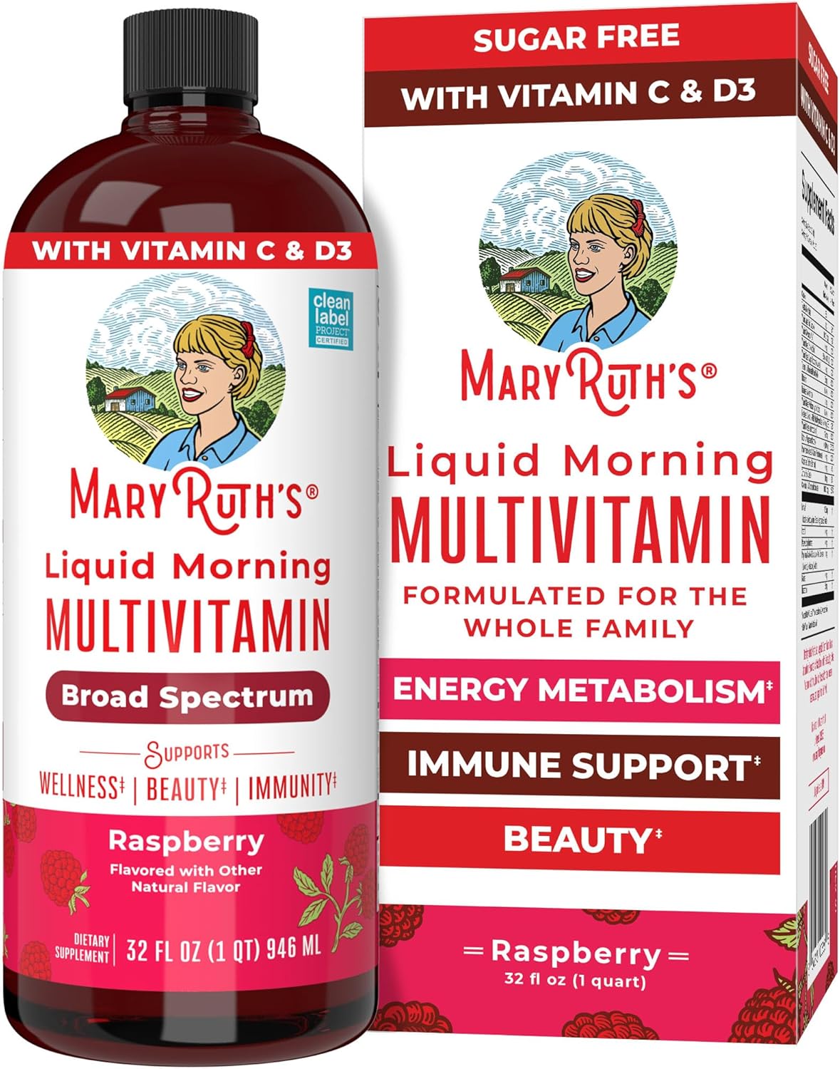 MULTIVITAMINICO LIQUIDO PARA MUJERES HOMBRES Y NIÑOS VEGANO SIN GLUTEN 32 PORCIONES - 1