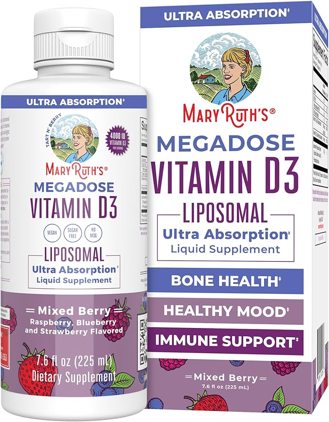 MARYRUTH ORGANICS MEGADOSE VITAMINA D3 LIPOSOMAL 4000 UI VEGANO 45 PORCIONES - 1