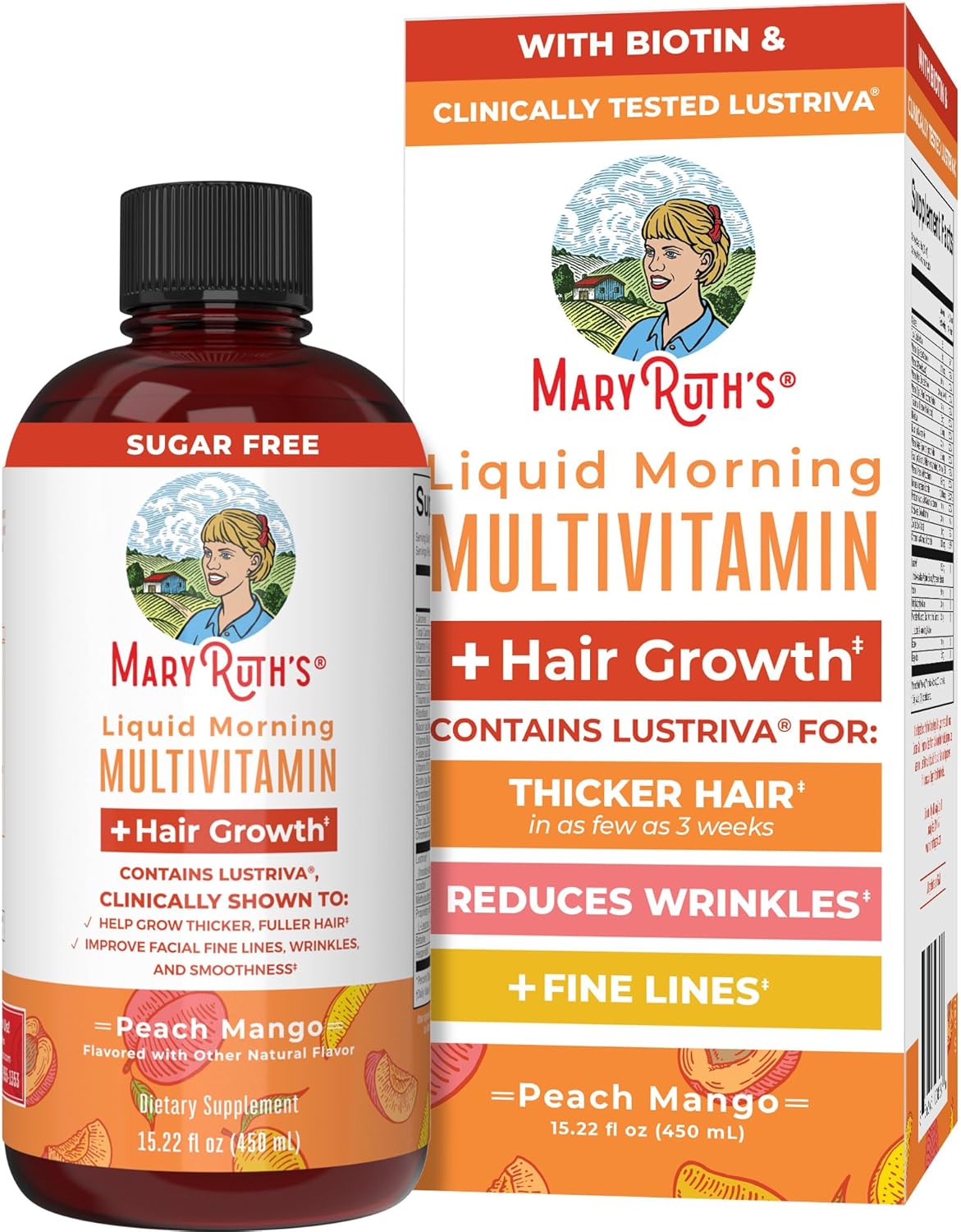 MARYRUTH ORGANICS MULTIVITAMINICO LIQUIDO CON BIOTINA 10000 MCG PARA CABELLO - 3