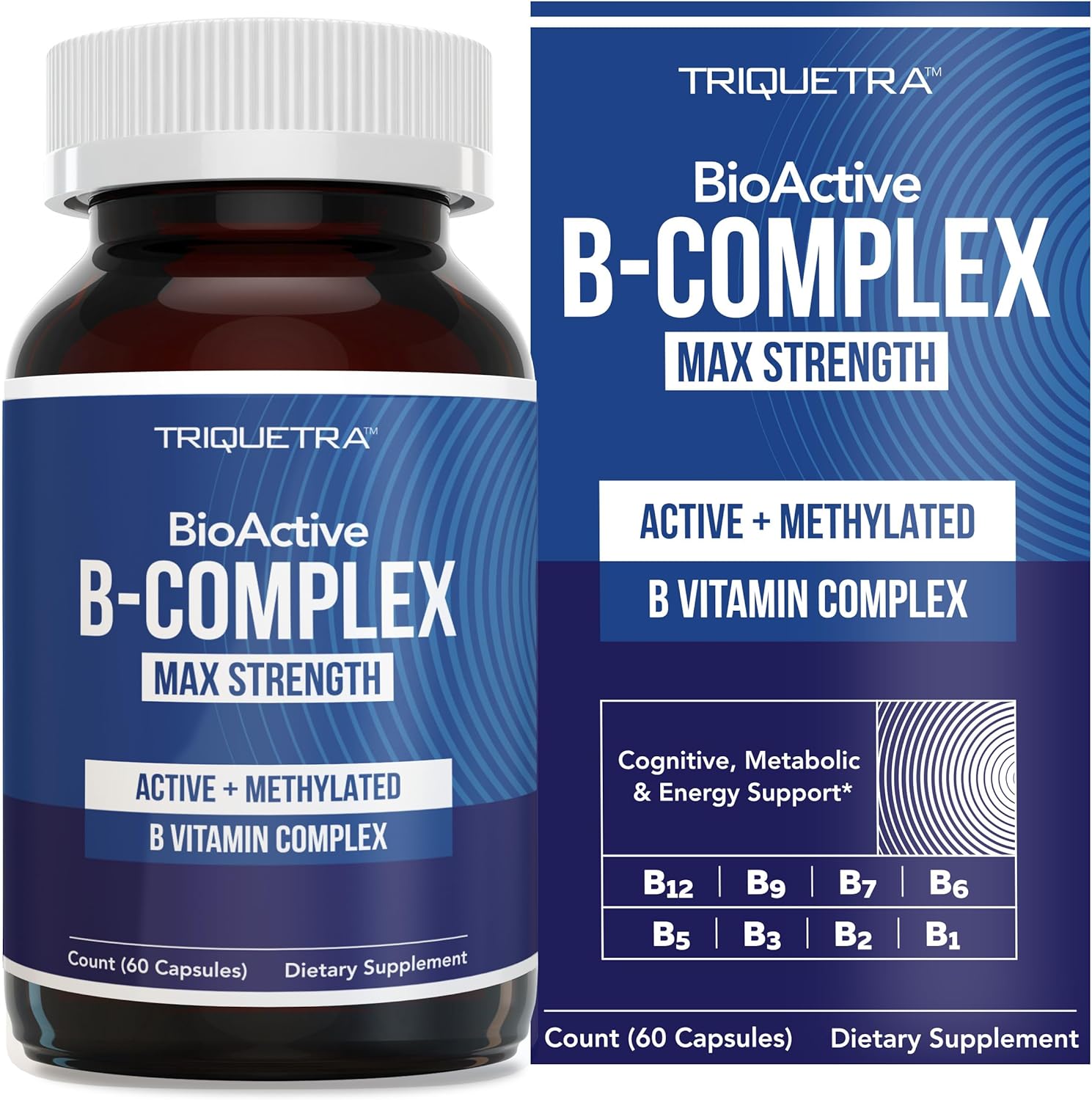 COMPLEJO DE VITAMINA B BIOACTIVE - LISTO PARA EL TORRENTE SANGUÍNEO, COMPLEJO B METILADO - CON METILFOLATO, 3 FORMAS BIOACTIVE DE - 3