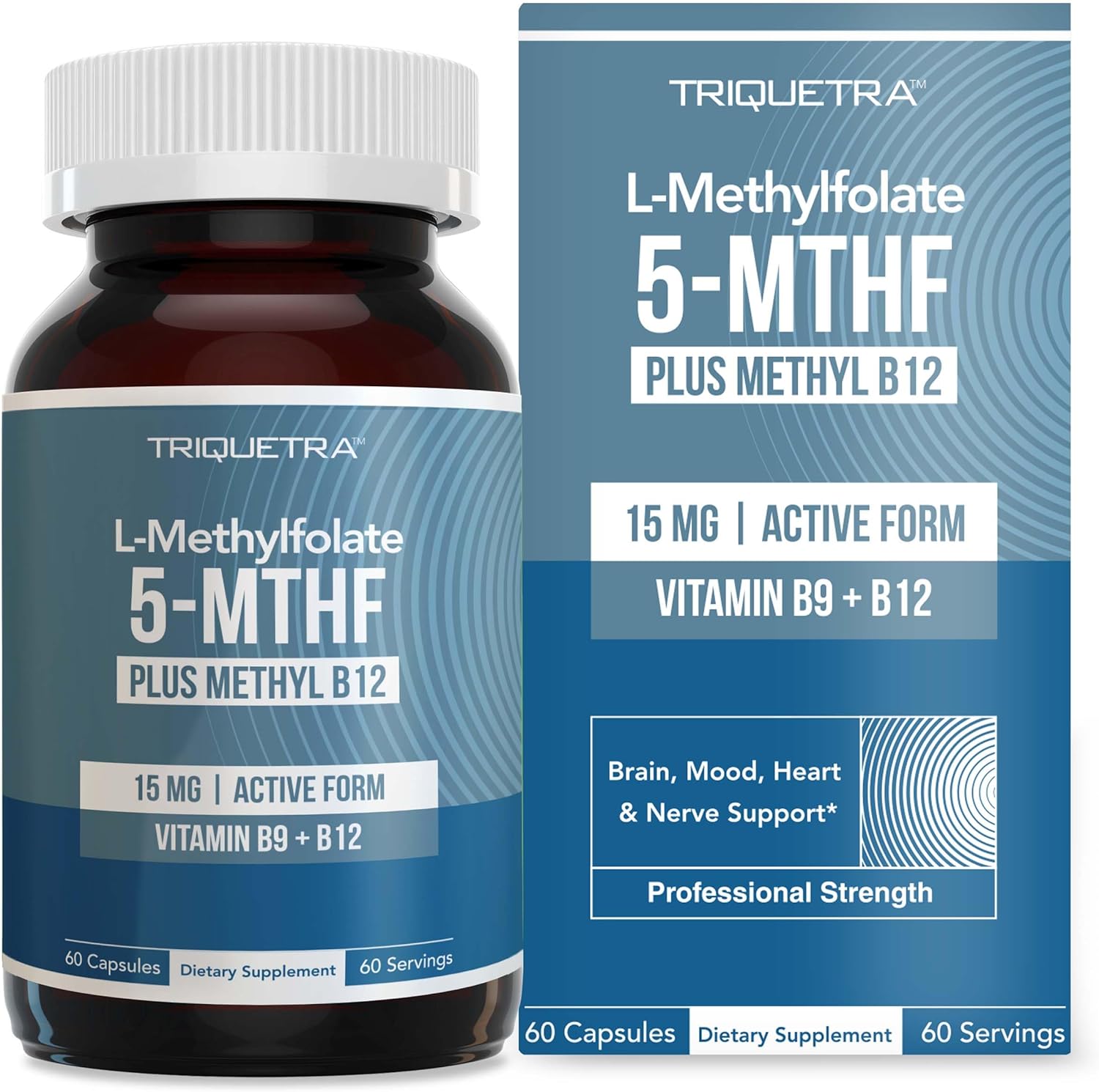 L METILFOLATO 15MG PLUS METIL B12 COFACTOR – ALTA POTENCIA, FORMA ACTIVA 5-MTHF - APOYA EL ESTADO DE ÁNIMO, LA METILACIÓN, LA COG - 2