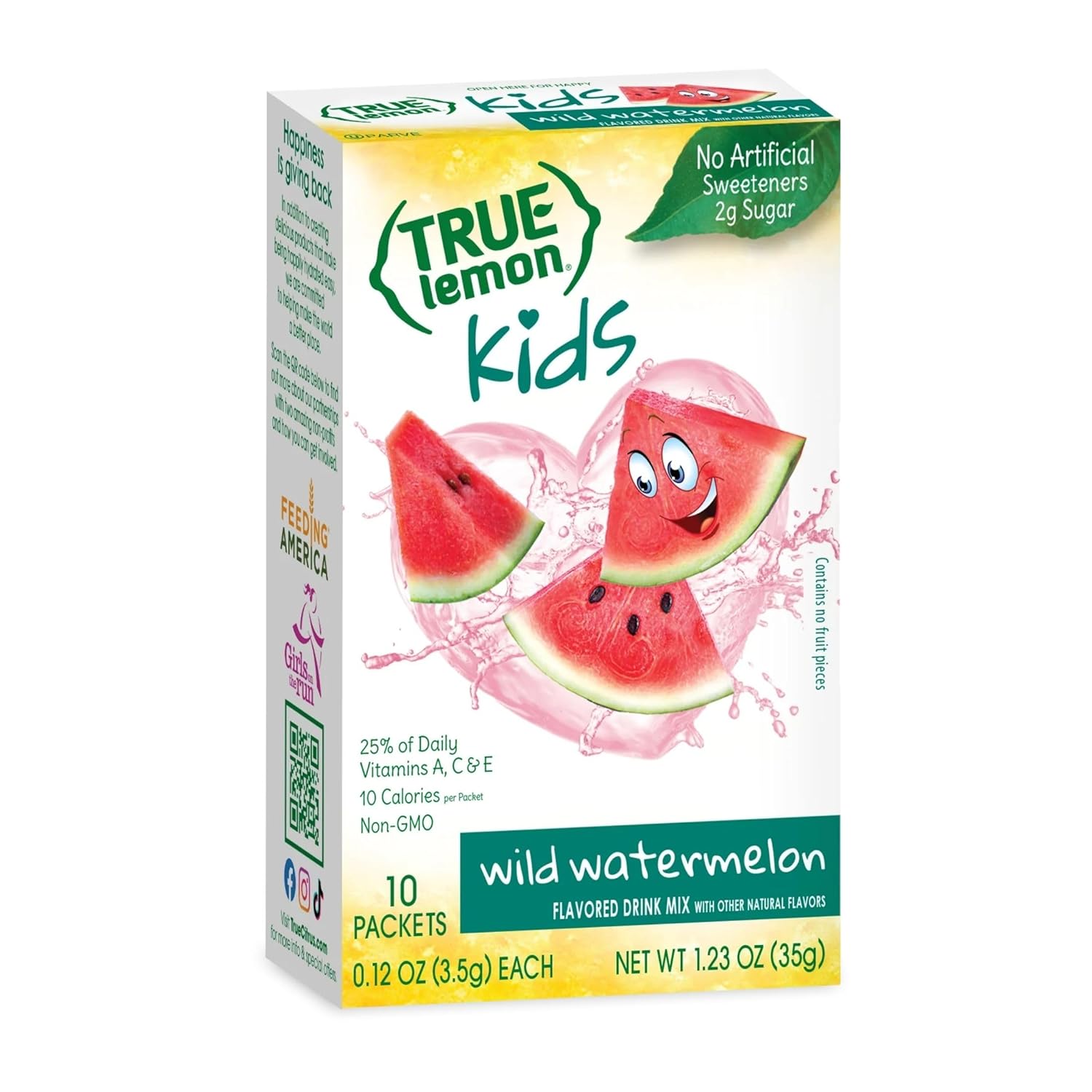 TRUE LEMON KIDS WILD WATERMELON DRINK MIX – 10 SOBRES (3.5 G C/U) - 1