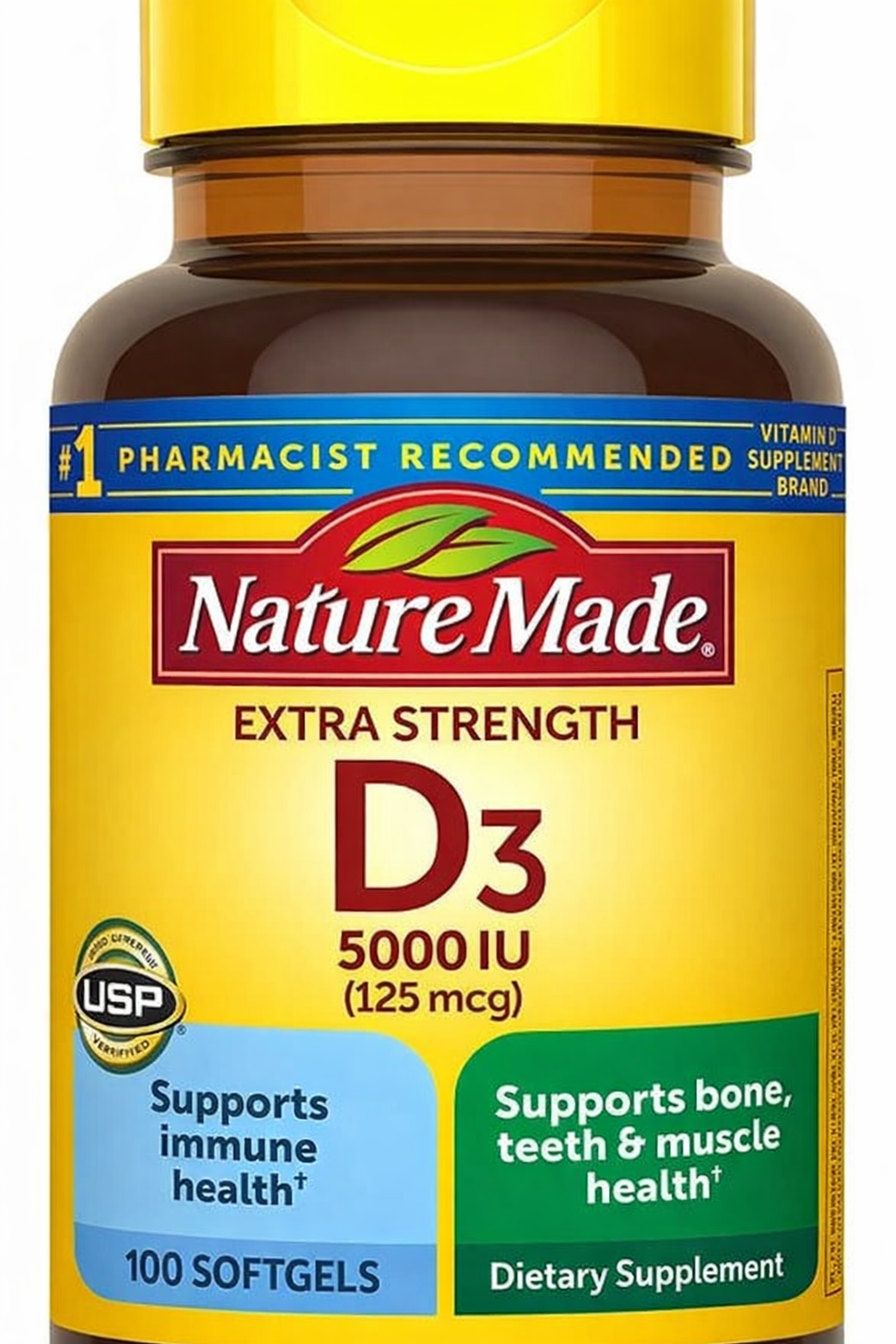 NATURE MADE EXTRA STRENGTH VITAMIN D3 5000 IU – 100 SOFTGELS - 2
