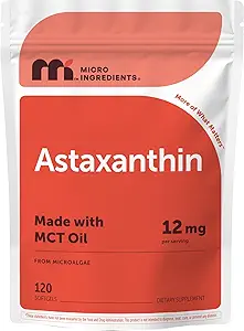 MICRO INGREDIENTS ASTAXANTHIN 12 MG – 120 SOFTGELS - 1