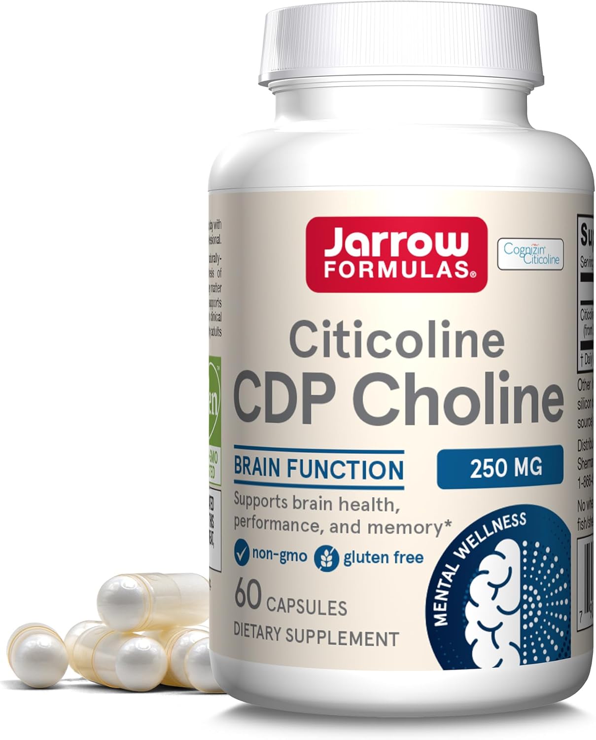 CITICOLINA CDP CHOLINE 250 MG – JARROW FORMULAS (60 CÁPSULAS) - 1