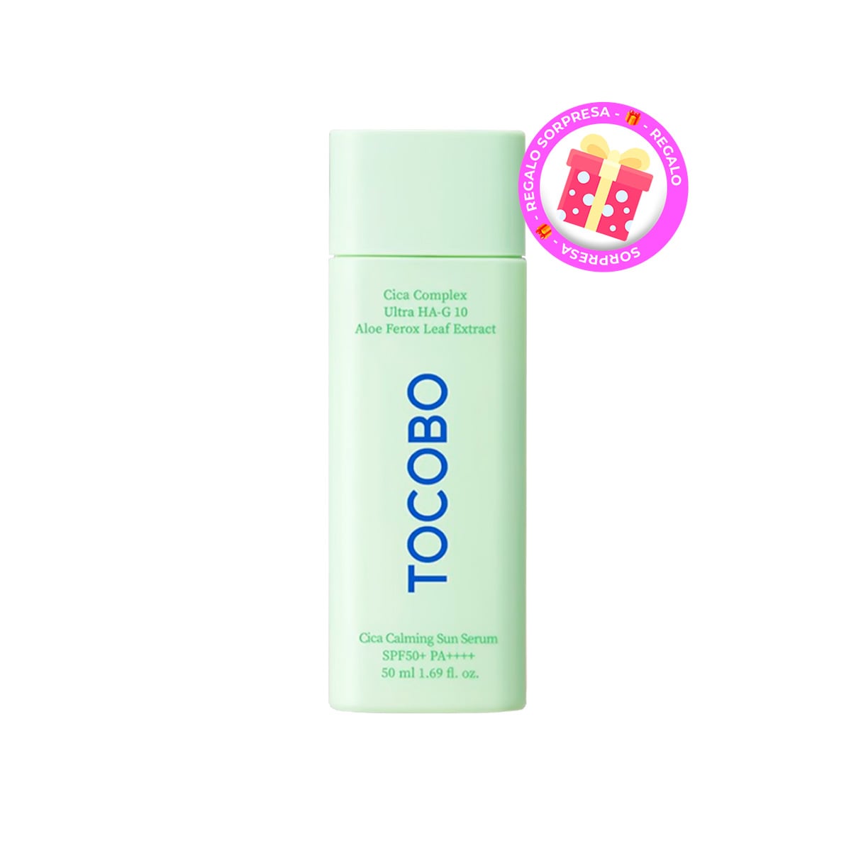 CICA CALMING SUN SERUM SPF50+ PA++++ TOCOBO 50ML + REGALO - 1