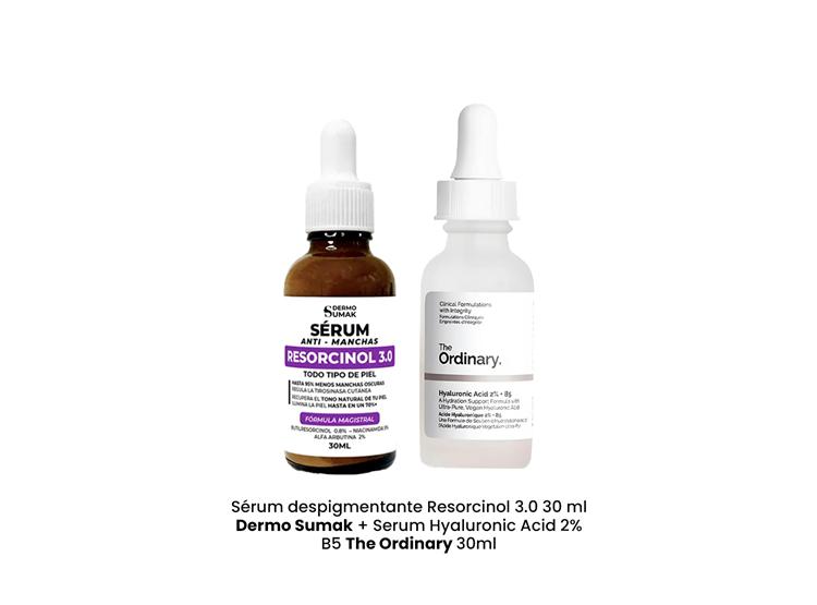 SÉRUM RESORCINOL 3.0 30ML + HYALURONIC ACID 2% B5 THE ORDINARY 30ML - 2