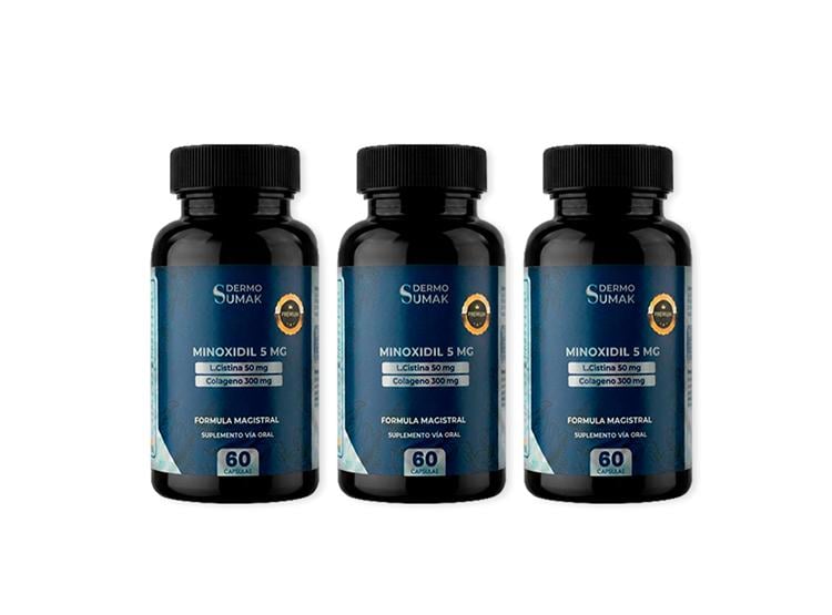 MINOXIDIL 5MG Y L.CITINA Y COLAGENO 60 CAPSULAS DERMO SUMAK 3UND - 1