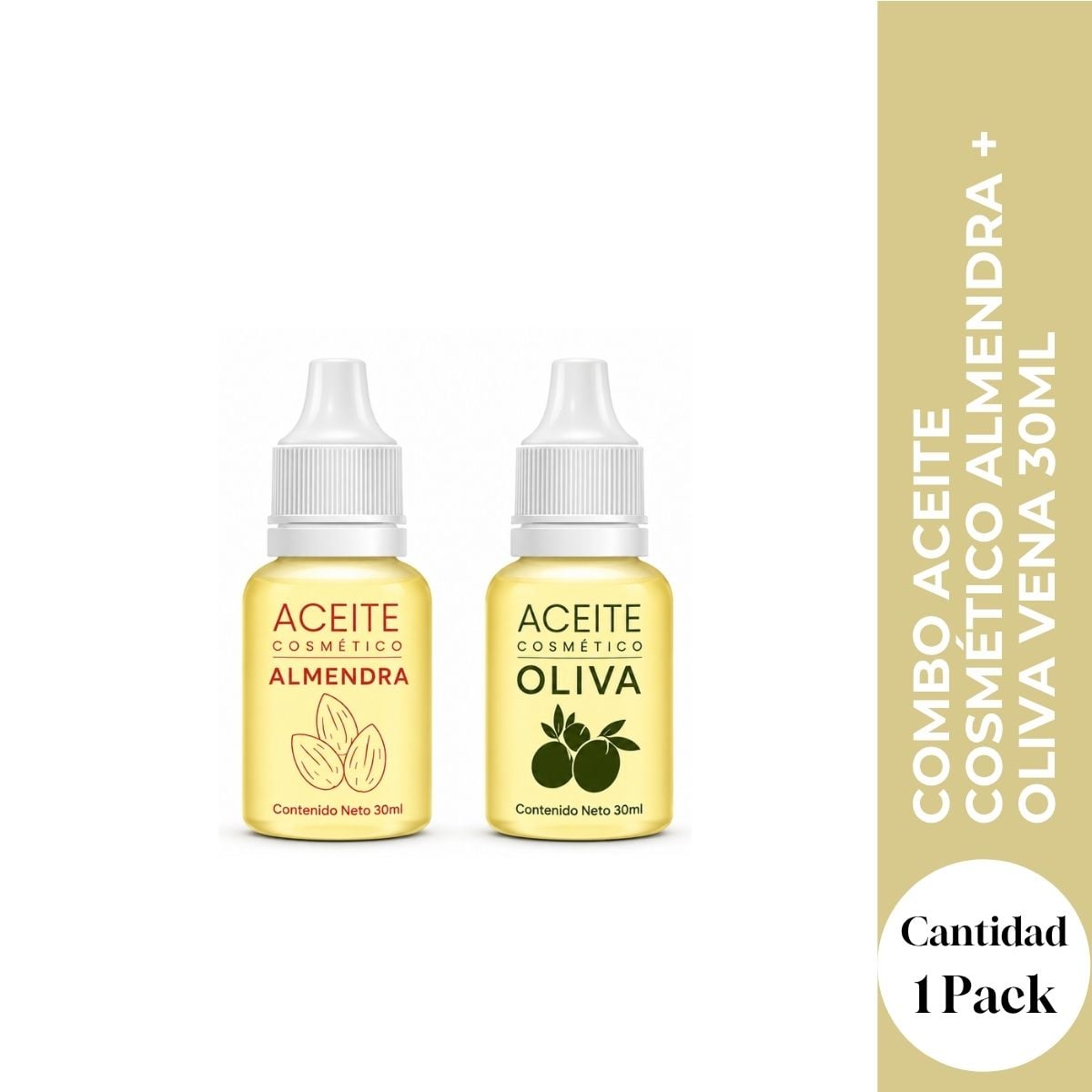 COMBO ACEITE COSMETICO ALMENDRA + OLIVA VENA 30ML - SUAVIDAD E HIDRATACION - 1