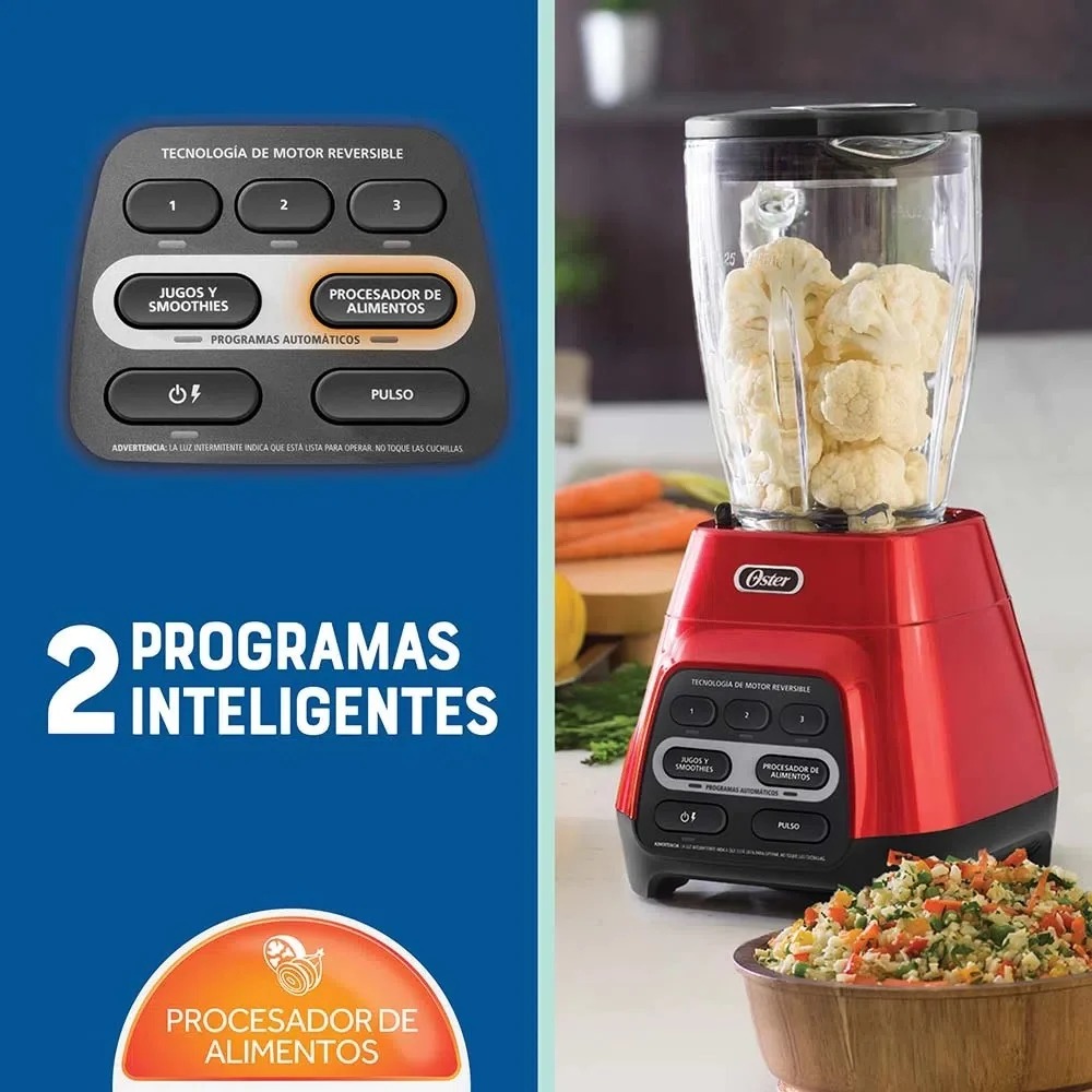LICUADORA CON TECNOLOGÍA REVERSIBLE 1.5 LTS OSTER BLSTPYG1310RBG ROJO - 4