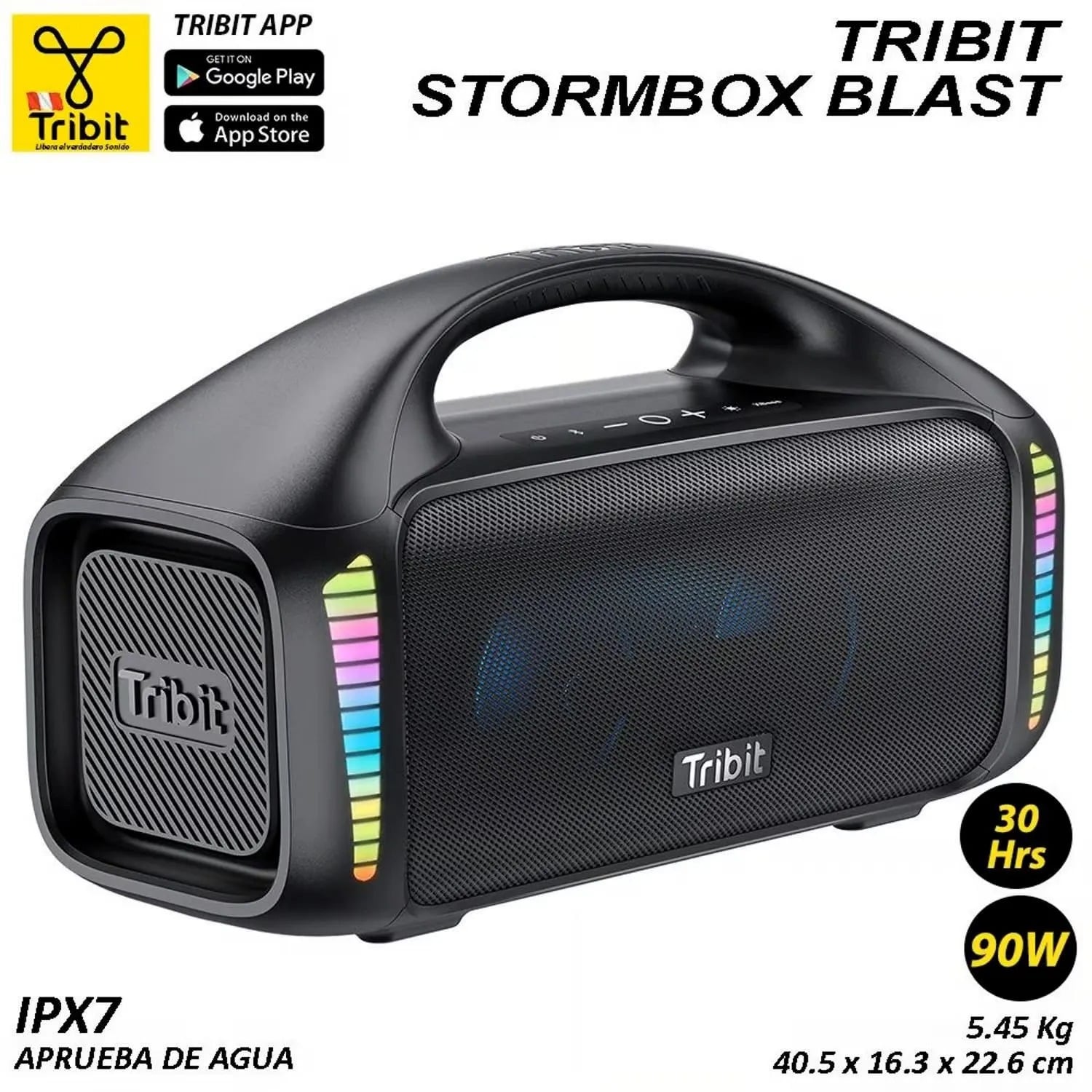 PARLANTE TRIBIT STORMBOX BLAST 90W NEGRO - 1