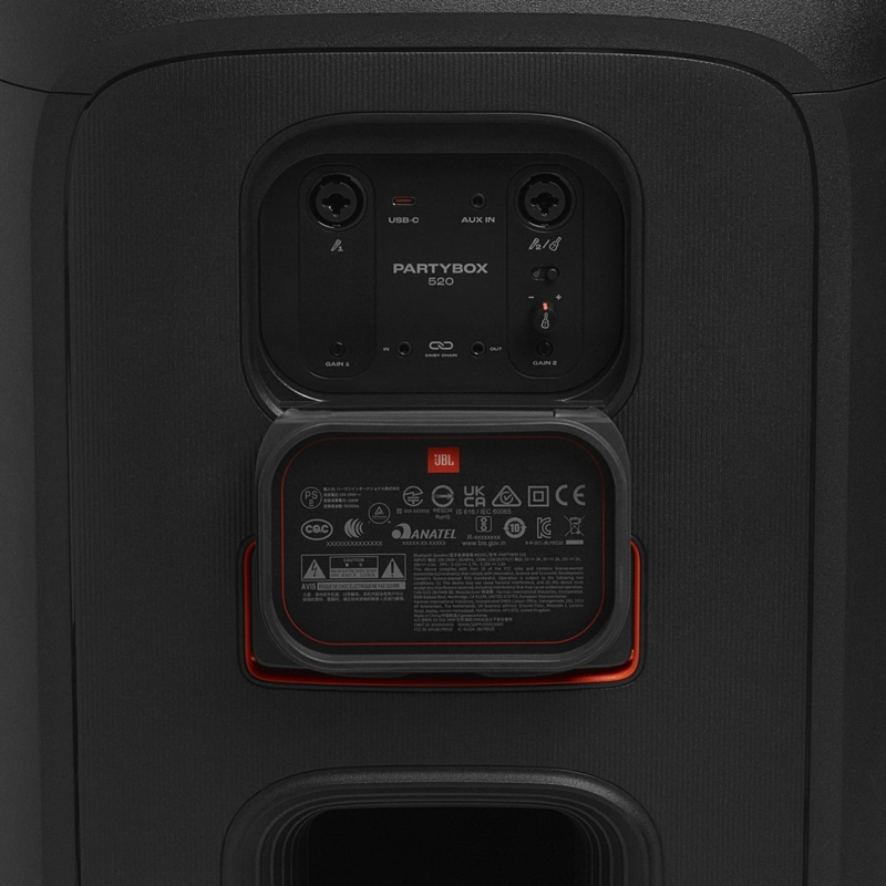 PARLANTE BLUETOOTH JBL PARTYBOX 520 400W IPX4 NEGRO - 6