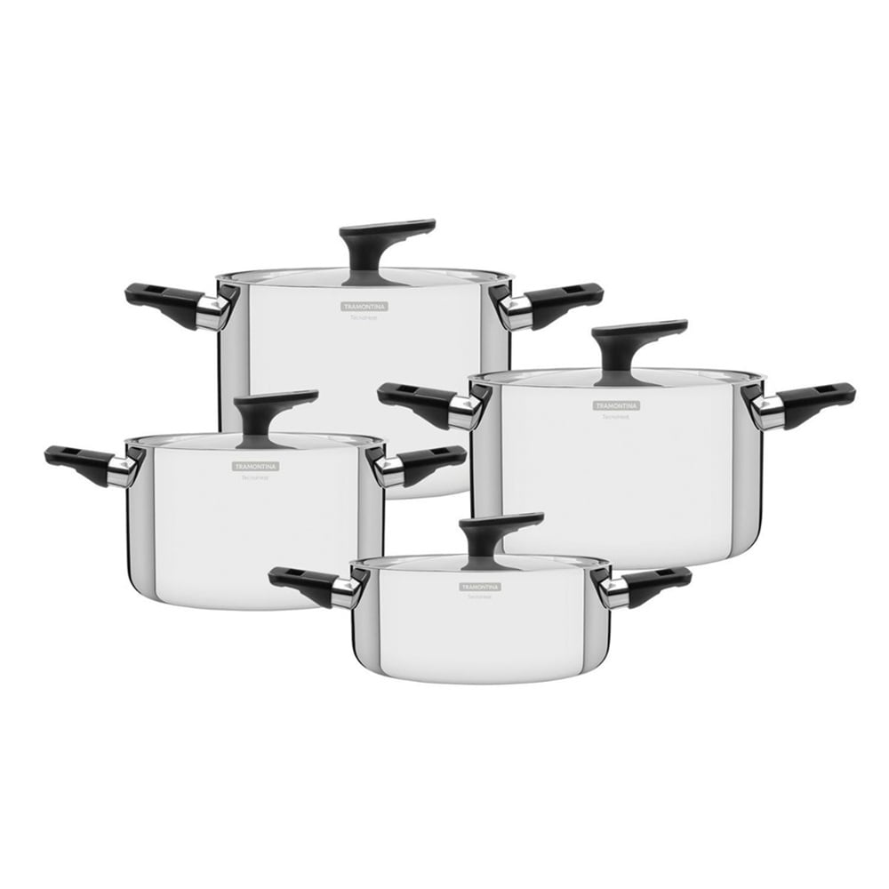 JUEGO OLLAS TRAMONTINA GRANO BAQUELITA 8 PZS - 1