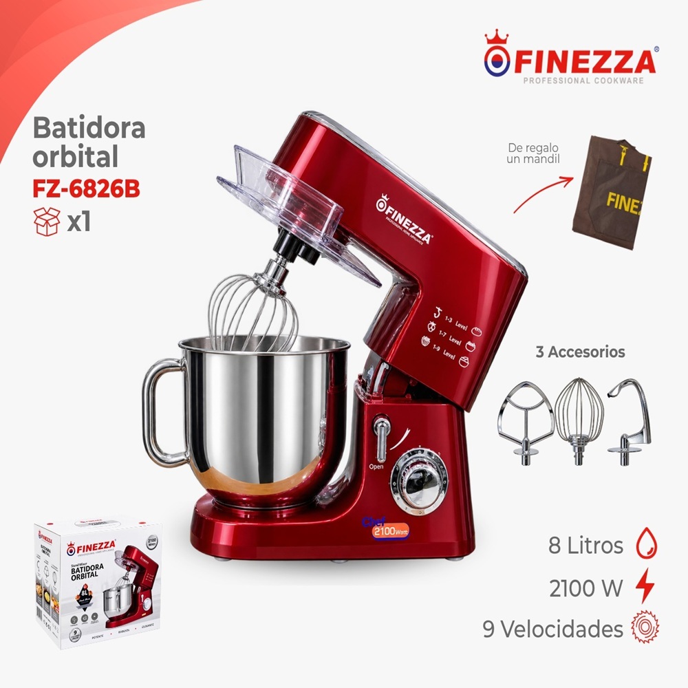 BATIDORA ELECTRICA ORBITAL FINEZZA 8 LT -FZ 6826B -21 00 W - 3