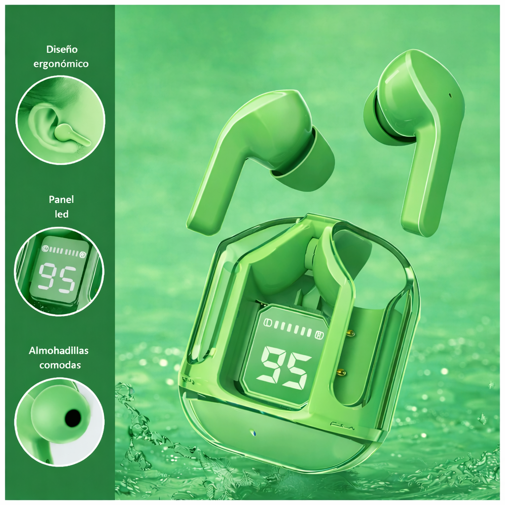 AUDÍFONOS INALÁMBRICO AIR31 VERDE - 2