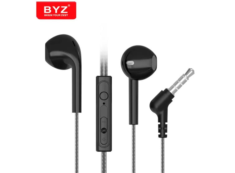 AUDÍFONOS BYZ SE386A CON MICRÓFONO NEGRO - 1