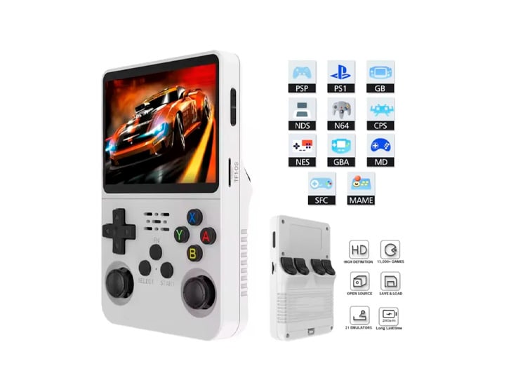 CONSOLA R36S PORTATIL JUEGO BLANCO - 1