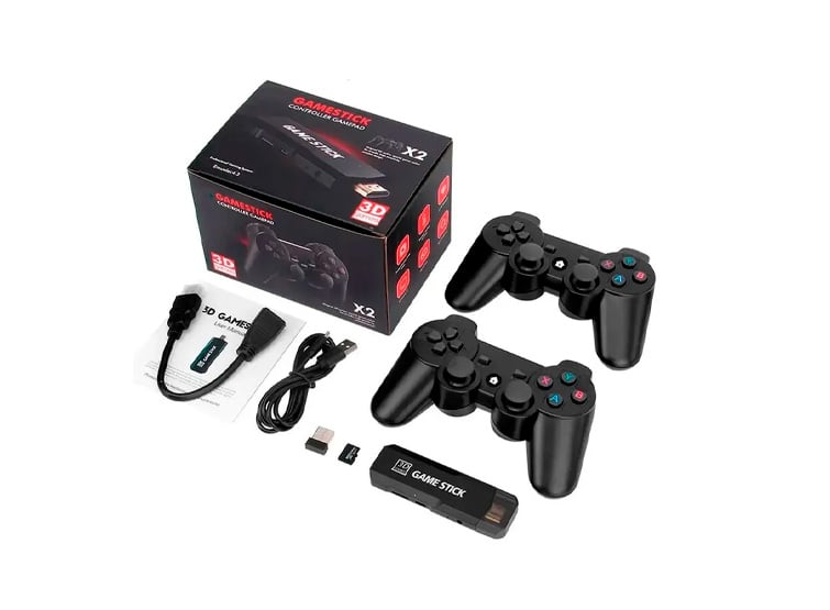 CONSOLA GAME STICK RETRO X2 4K MANDO INALÁMBRICO RECARGABLE - 1