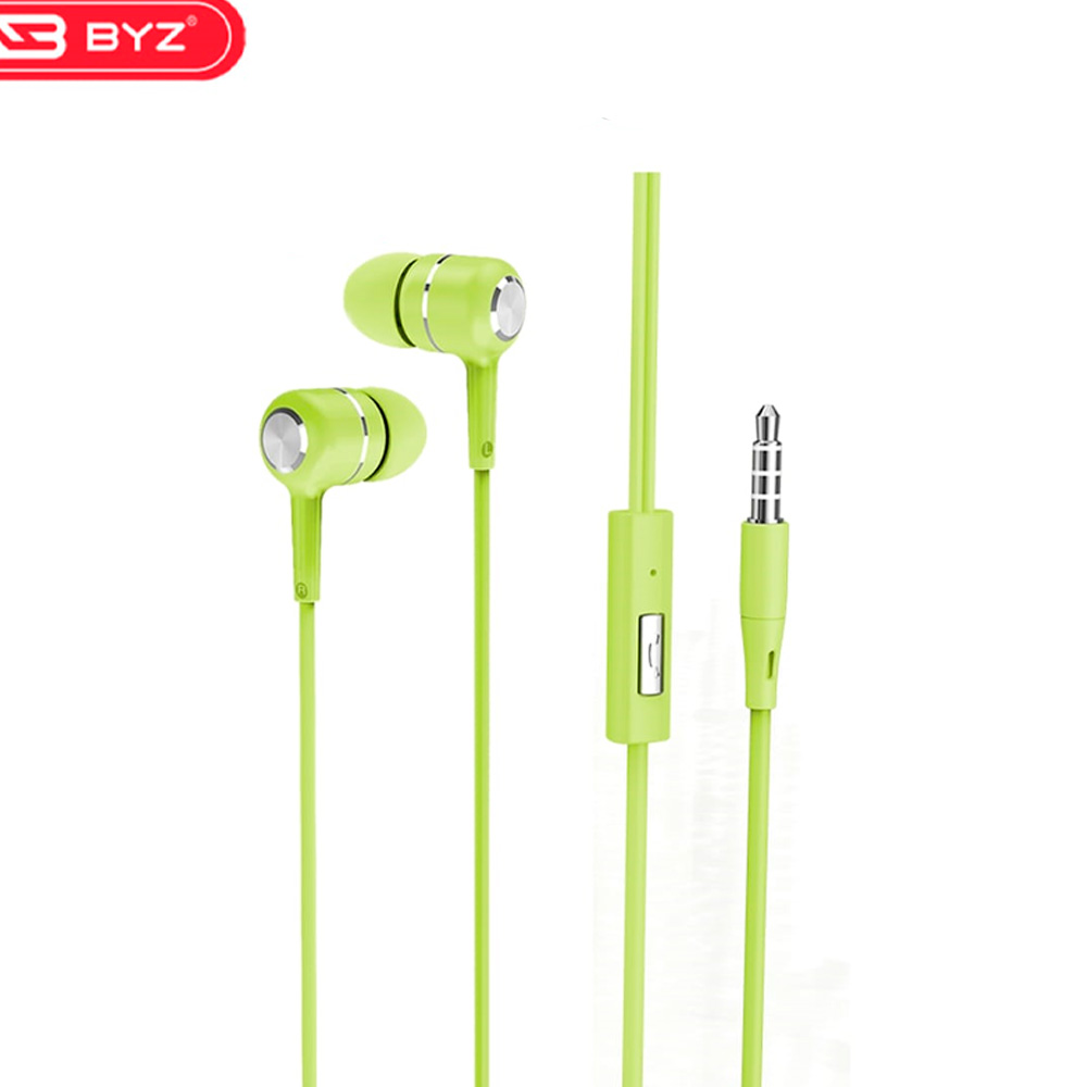AUDÍFONOS BYZ SE519A CON MICRÓFONO VERDE - 1
