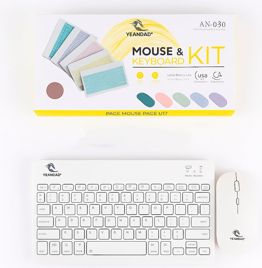 TECLADO Y MOUSE SUPER DELGADO BLANCO - 1