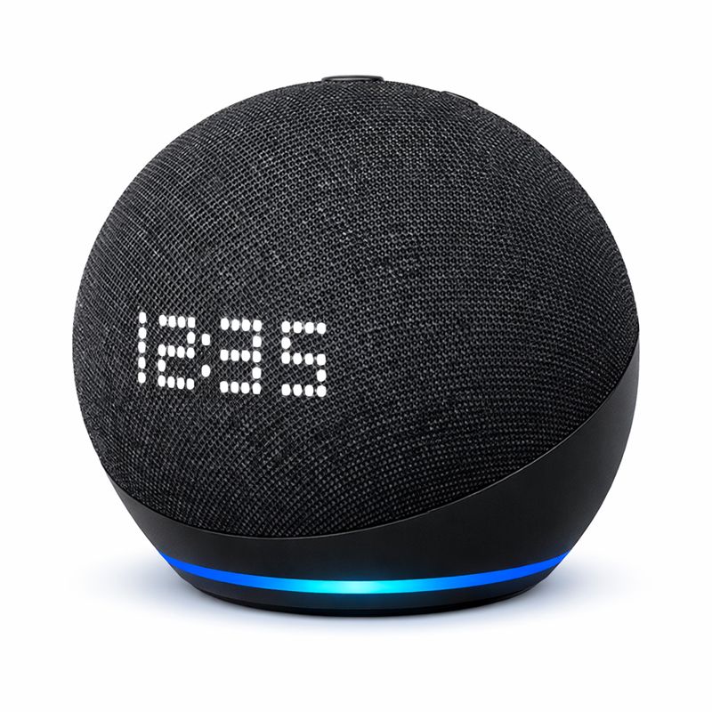 PARLANTE INTELIGENTE ALAXE BLUETOOTH CON COMANDO DE VOZ NEGRO PANTALLA - 1