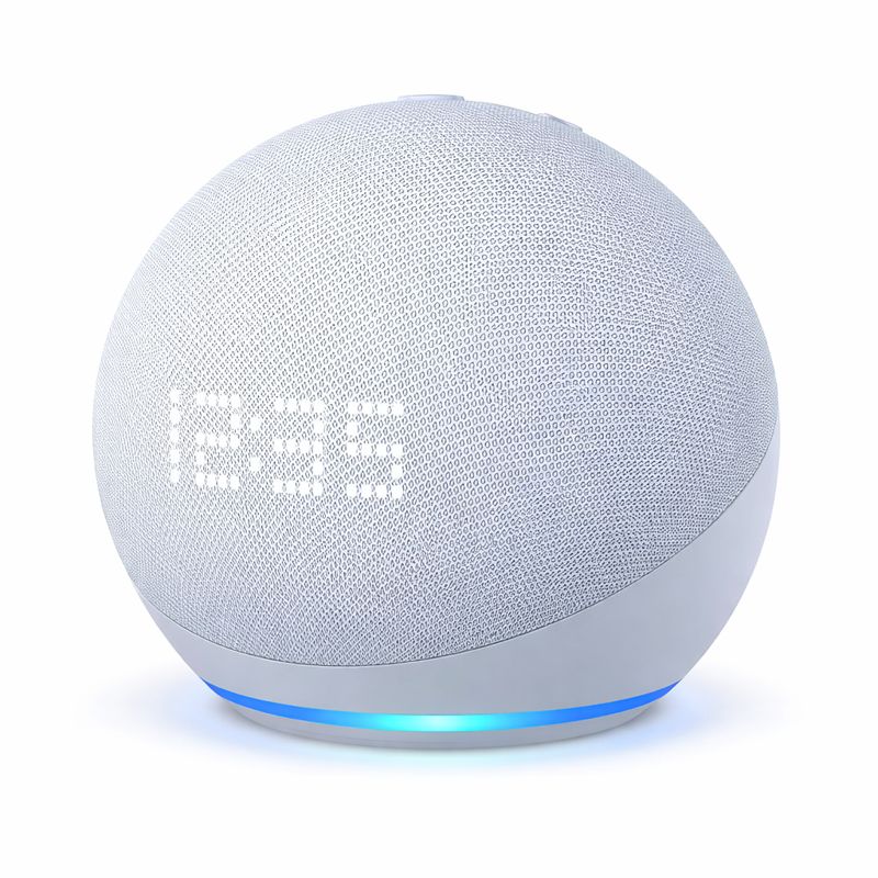 PARLANTE INTELIGENTE ALAXE BLUETOOTH CON COMANDO DE VOZ BLANCO PANTALLA - 1